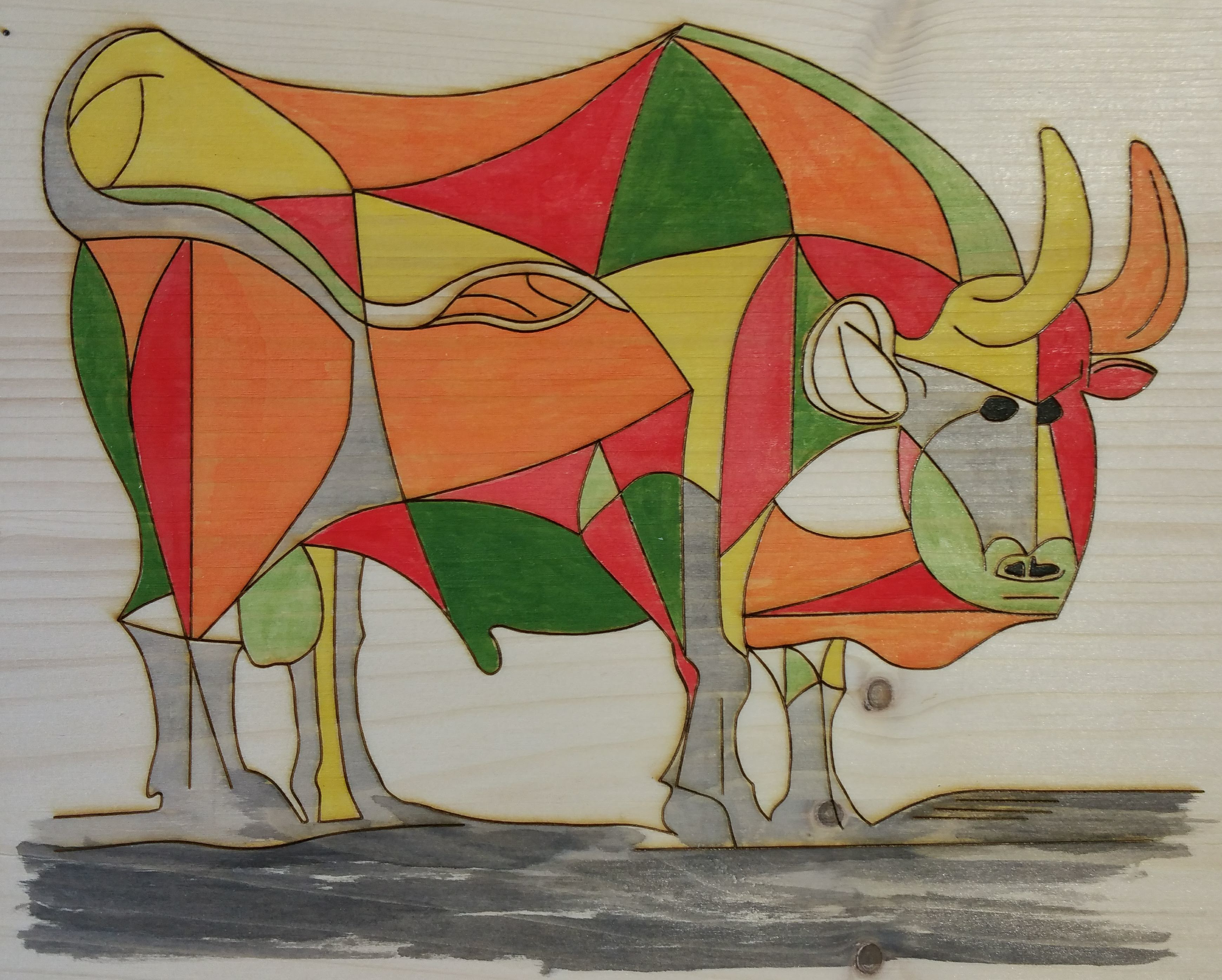 Stampa a laser colorata a mano
